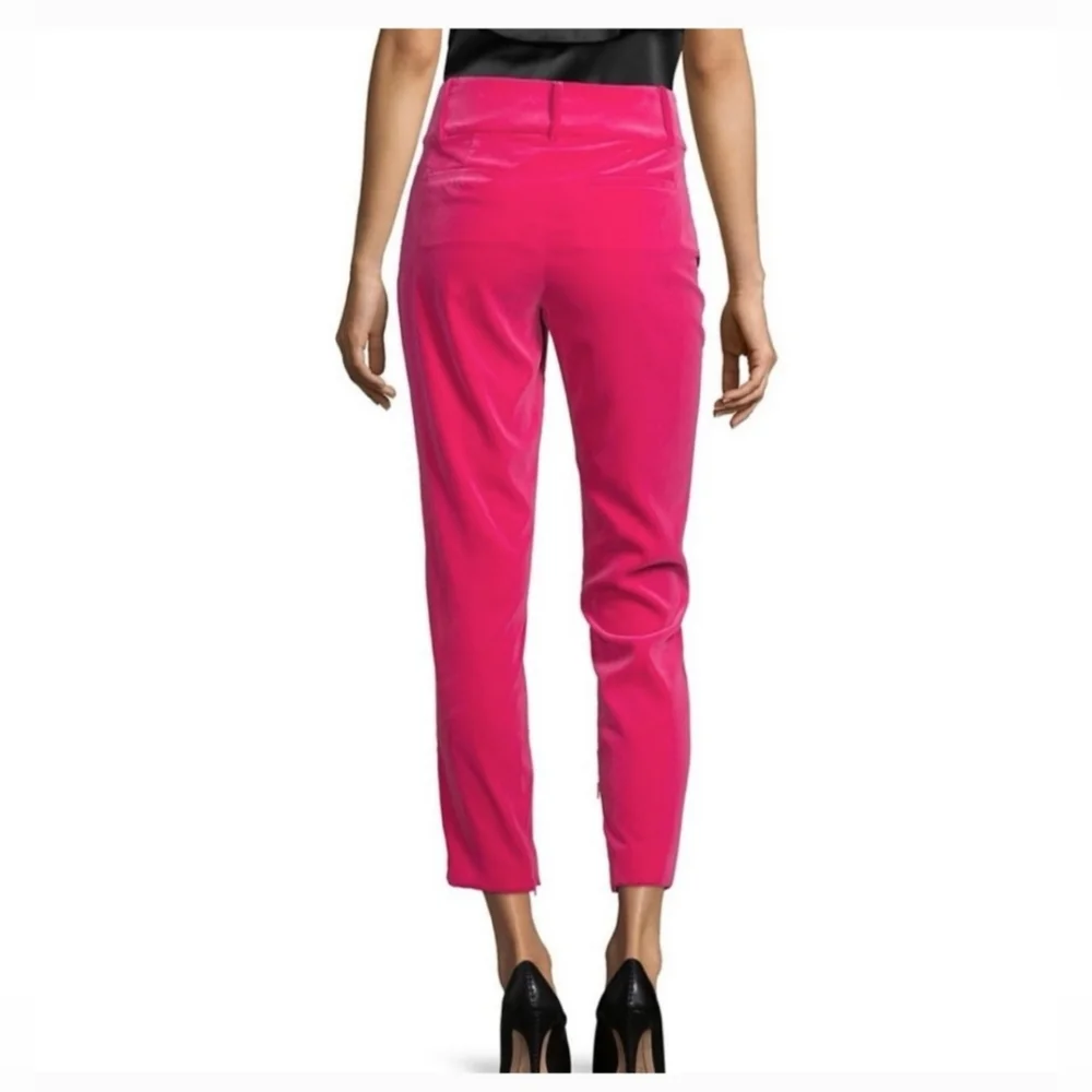 alice + olivia  slim velvet ankle pants Size 6 - Picture 7 of 12